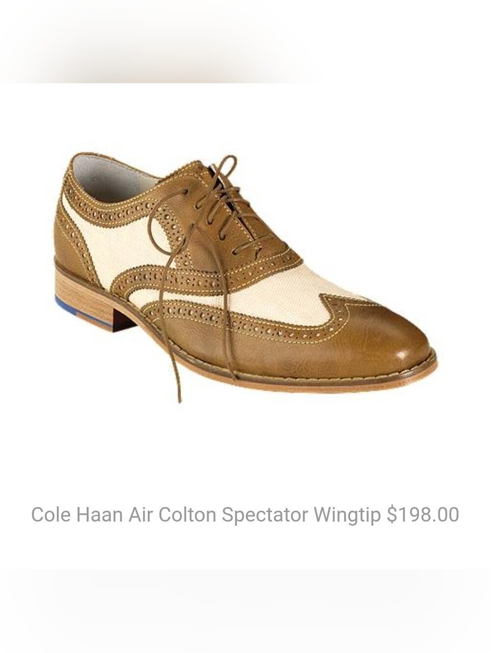 Cole Haan Air Colton Spectator Wingtip